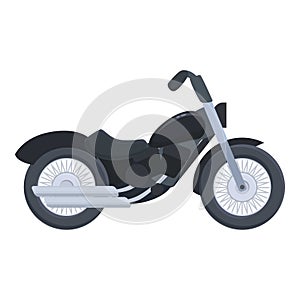 Rider chopper icon cartoon vector. Road bike