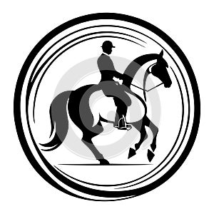 Rider in Competitive Equestrian Event