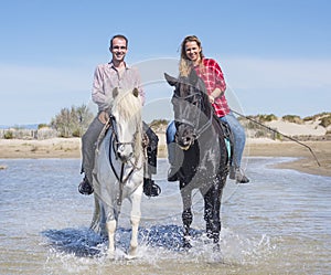 Riders on the beach