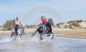 Riders on the beach