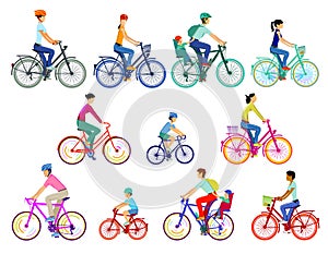 Riders on eleven bikes