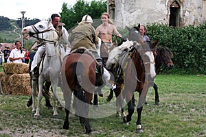 Riders making a demonstration