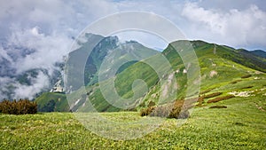 Ridge leading to the Velky Krivan mountain in Mala Fatra, Slovakia