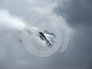 The ridge of mountain.