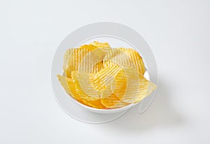 Ridged potato chips