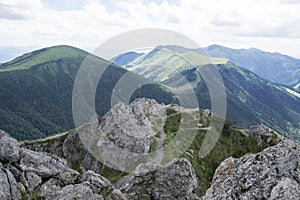 Ridgeway hiking, Mala Fatra Slovakia mountains, amazin views