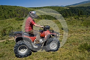 Riding atv - quad photo