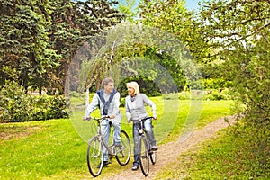 Riding bicycle