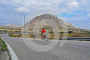 Riding A Bike In The Mountains