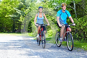 Riding couple.