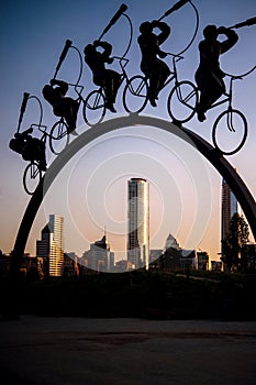 Riding over the city