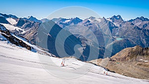 Riding the Schwarze Schneidbahn in the Ã–tztal Tyrol, Austria