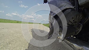 Riding Scrambler Motorcycle Wheel Cam