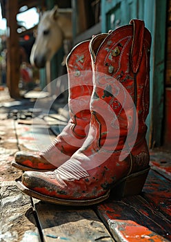 Riding into the Sunset: The Rustic Charm of Cowboy Boots on a Wo