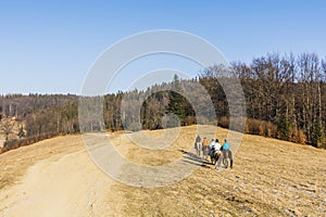 Riding trip in Mountains.