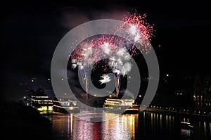 Riedenburg at Nigth with fireworks