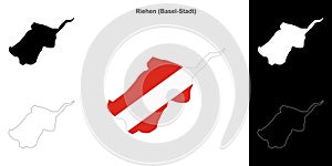 Riehen outline map