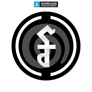 Riel currency icon or logo isolated sign symbol vector illustration