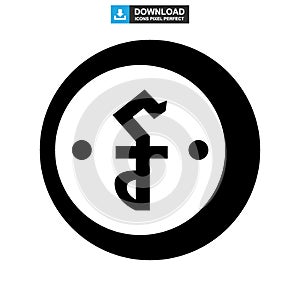 Riel currency icon or logo isolated sign symbol vector illustration