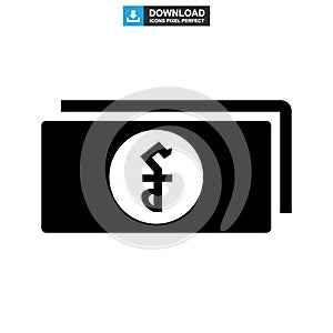 Riel currency icon or logo isolated sign symbol vector illustration