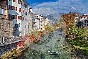 Rienz river in Bruneck