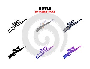 Riffle icon set with different styles.