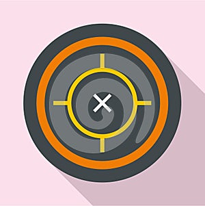 Riffle target icon, flat style