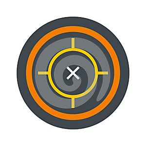 Riffle target icon, flat style