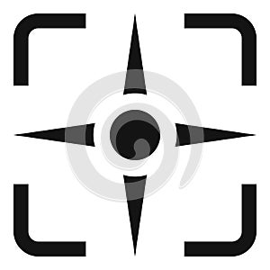 Riffle target icon, simple style