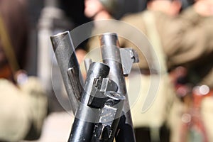 Rifle barrels and muzzles photo