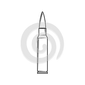 Rifle bullet icon Isolated on White background - Vector