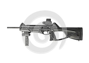 Rifle Carbine 9mm Isolated on White Background Left