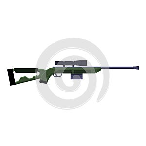 Rifle sniper weapon icon, cartoon style