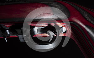 Rifle trigger on black