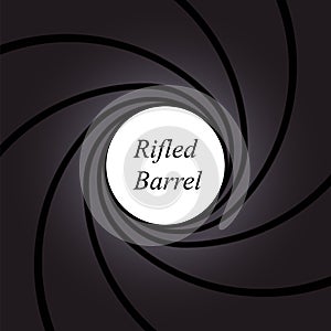 Rifled barrel of a gun.