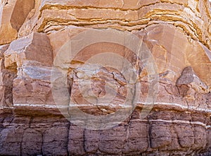 Rifts run through a rock formation at the Grand Staircase-Escalante National Monument, Utah, USA