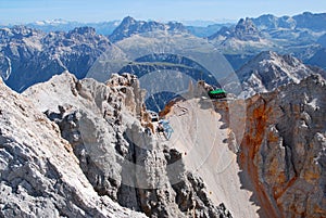 Rifugio San Lorenzo from via ferrata Ivano Dibona