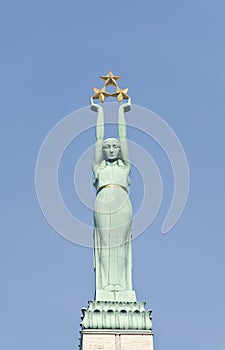 Riga. Freedom monument. Fragment.