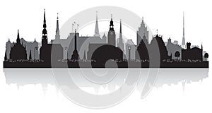 Riga Latvia city skyline silhouette photo