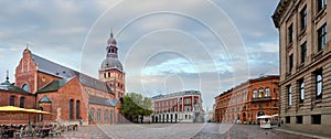 Riga, old town, Evangelical Lutheran Dome Cathedral, gorisontal panorama landscape