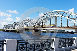 Riga railway bridge, Latvia.