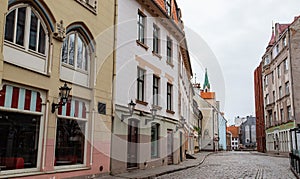 Riga`s old city  historic buildings