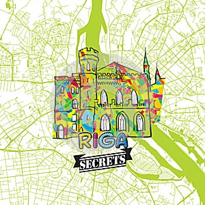 Riga Travel Secrets Art Map