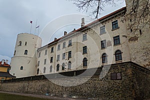 Rigas castle is a castle on the banks of river Daugava in the latvian capital Riga , residence of the President of Latvia. photo