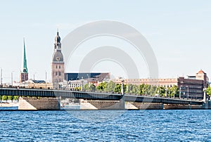 Rigas Cathedral view across the Daugava river.