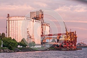 Rigas ostas elevators buildings in Riga, Latvia, Baltic Countries photo