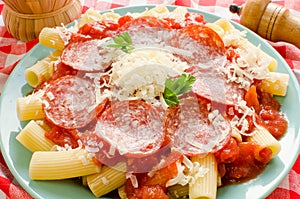 Rigatoni pasta photo