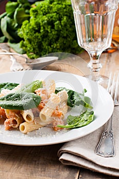 Rigatoni with seafood