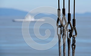 Rigging on a ferry to Victoria, British Columbia -2