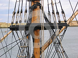 Rigging of Old Sailing Ship